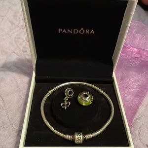 Pandora bracelet with charms